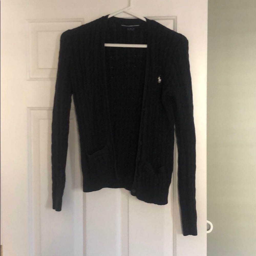 Ralph Lauren sport button-down cardigan(Navy blue)